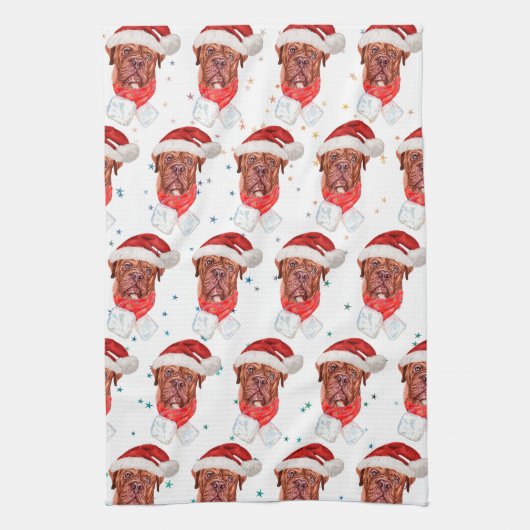 French Mastiff Dog Breed Christmas Geschirrtuch (Vertikal)
