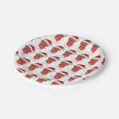 French Mastiff Dog Breed Christmas Pappteller (Schrägansicht)