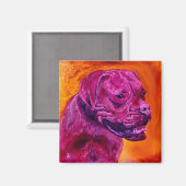 French Mastiff Magnet - "Bordeaux" (Vorderseite/Rückseite)