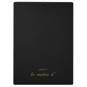 French Menu Kitchen Clipboard Klemmbrett (Rückseite)