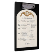 French Menu Kitchen Clipboard Klemmbrett (Rechts)