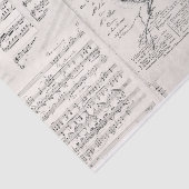 French Music Concert Bird Sheet Music Vintag Seidenpapier (Ausschnitt)