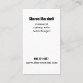 French Nails Manicurist Beauty Salon Wellness-Cent Visitenkarte (Rückseite)