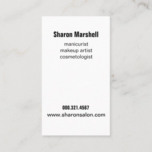 French Nails Manicurist Beauty Salon Wellness-Cent Visitenkarte (Rückseite)