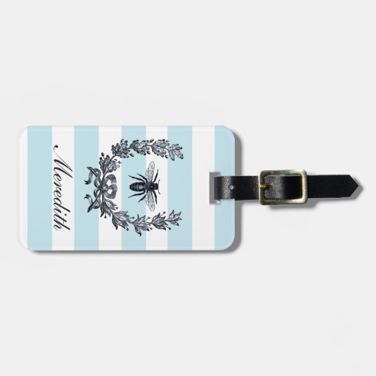 French Napoleonic Bee Laurel Wreath Gepäckanhänger (Vorderseite horizontal)