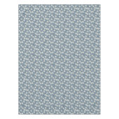 French Navy Blue Modern Farmhouse Daisy Pattern Tischdecke (Vorderseite)