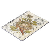 French Nest mit Eggs Spiral Journal Notebook Notizblock (Linke Seite)