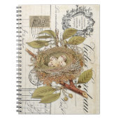 French Nest mit Eggs Spiral Journal Notebook Notizblock (Vorderseite)