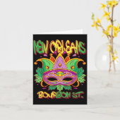 French New Orleans Mardi Gras Bourbon Street Souve Karte (Gelbe Blume)