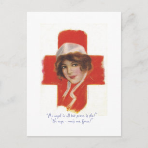 French Nurse Angel Postkarte