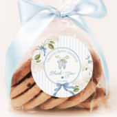 French Nursery Clothesline Baby shower Thank you Runder Aufkleber