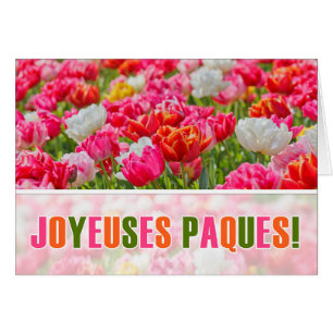 FRENCH Oaster Joyeuses Paques Pink Tulip Garden