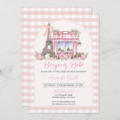 French Paris Baby Shower Bonjour Bebe Einladung (Vorne/Hinten)