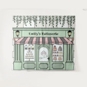 French Paris Bakery Cafe Patisserie Backdrop Wandteppich (Vorderseite (Horizontal))