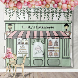 French Paris Bakery Cafe Patisserie Backdrop Wandteppich