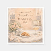 French Paris Bridal Shower Serviette (Vorderseite)