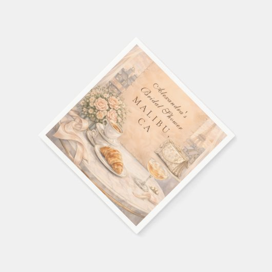 French Paris Bridal Shower Serviette (Ecke)