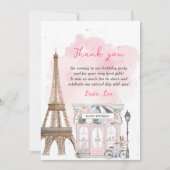 French Parisian Café Tea Birthday Danke Karte (Vorderseite)