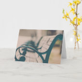 French Park Bench Karte (Gelbe Blume)