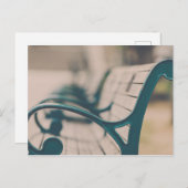 French Park Bench Postkarte (Vorne/Hinten)