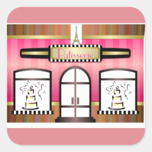 French Patisserie Paris Eiffel Tower Sticker