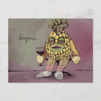French Pineapple Postkarte