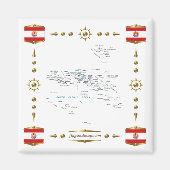 French Polynesia Map + Flags Magnet (Vorne)