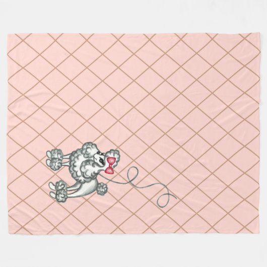 French Poodle Blanket Fleecedecke (Vorderseite (Horizontal))