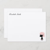 French Poodle Custom Flat Vielen Dank Anmerkungen Einladung (Vorne/Hinten)