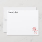 French Poodle Custom Flat Vielen Dank Anmerkungen Mitteilungskarte (Vorderseite)