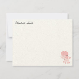 French Poodle Custom Flat Vielen Dank Anmerkungen Mitteilungskarte