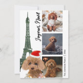 French Poodle Eiffel Tower Foto Paris Weihnachten (Vorderseite)