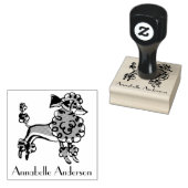 French Poodle Personalize Gummistempel (Stempel)