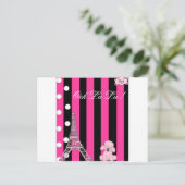 French Poodle Postkarte (Stehend Vorderseite)