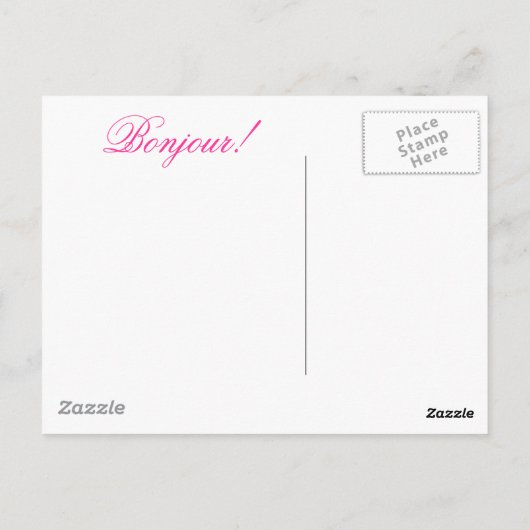 French Poodle Postkarte (Rückseite)