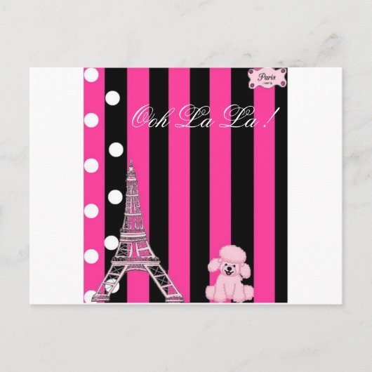 French Poodle Postkarte (Vorderseite)