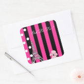 French Poodle Quadratischer Aufkleber (Umschlag)