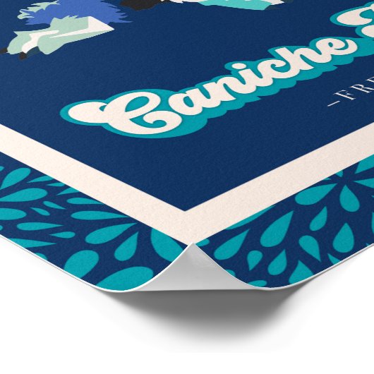 French Poodle Vintag Artwork Poster (Ecke)