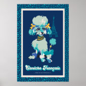 French Poodle Vintag Artwork Poster (Vorne)