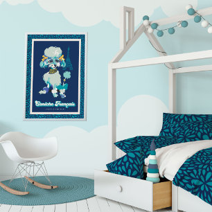 French Poodle Vintag Artwork Poster