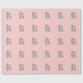 French Poodle Wrapping Paper Geschenkpapier (Flach)