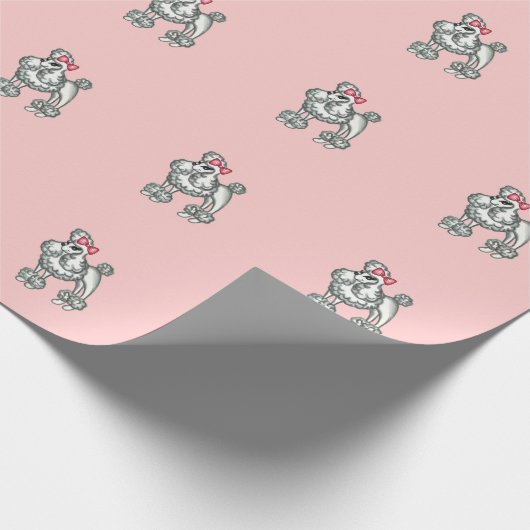 French Poodle Wrapping Paper Geschenkpapier (Ecke)