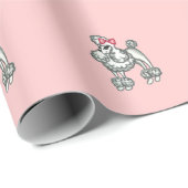 French Poodle Wrapping Paper Geschenkpapier (Rolleneckpunkt)