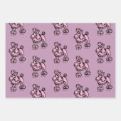 French Poodles Wrapping Paper Set Geschenkpapier Set (Vorderseite 2)