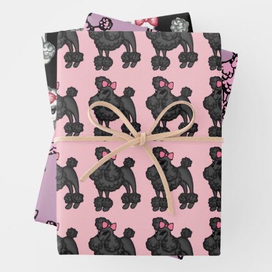 French Poodles Wrapping Paper Set Geschenkpapier Set (Beispiel)