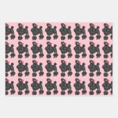 French Poodles Wrapping Paper Set Geschenkpapier Set (Vorderseite)