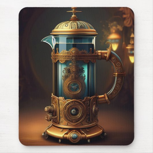 French Press im Steampunk-Stil Mousepad (Vorne)