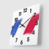 French Quadratische Wanduhr (Winkel)
