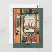 French Quarter Balcony & Wine, Fig Street Studio Postkarte (Vorne/Hinten)