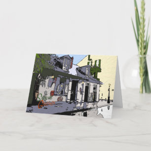 French Quarter Cottage Seasons Greetings Card Feiertagskarte